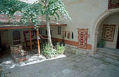 Cappadocia, Mustafapasa village, greek house now housing a traditional carpet centre